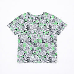 Ladies green and black character shirt (Womens)