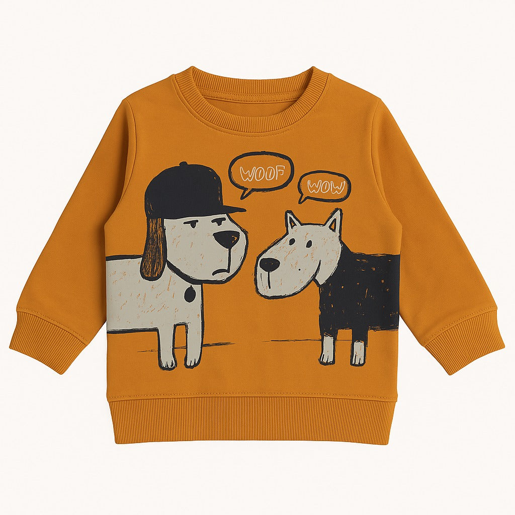 Boys mustard dog sweatshirt