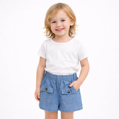 Girls non denim pocket shorts