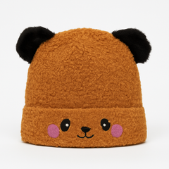Brown cloud  pompon cap