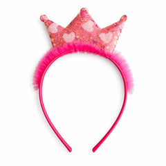 Girls pink sequin crown hair band
