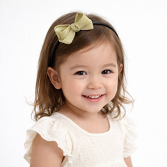 Girls silver bow hair band (Last Chance)