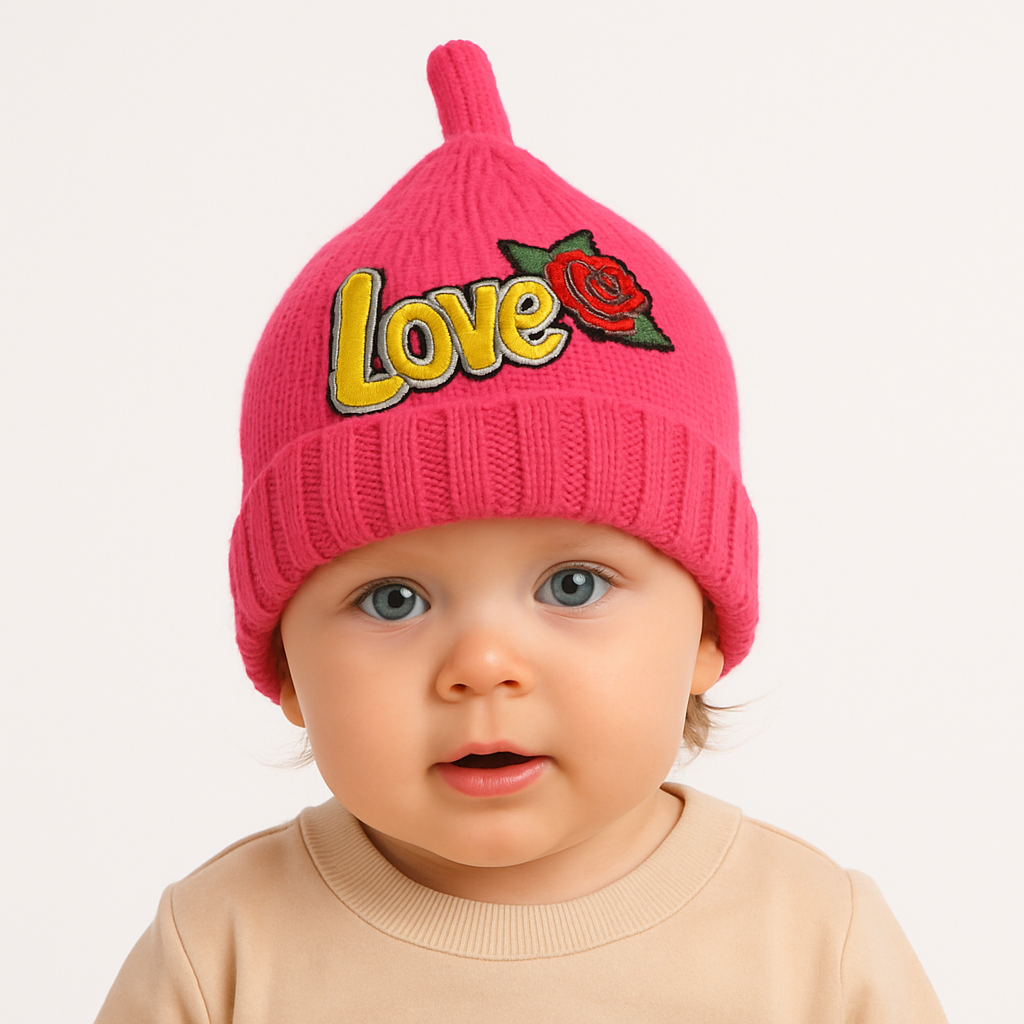 Shocking pink love cap