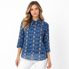 Ladies blue snake print Top (Womens)