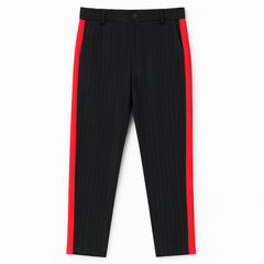 black dress pant with side stripe red
