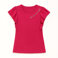 Girls pink frill T-shirt