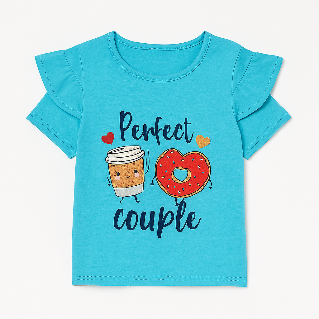 Girls sky blue perfect T-Shirt