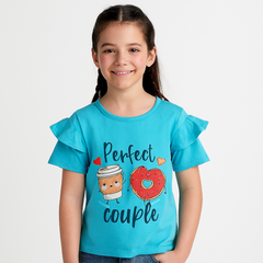 Girls sky blue perfect T-Shirt