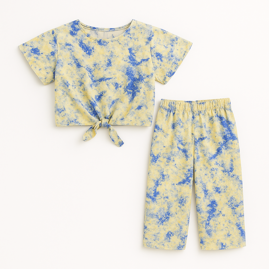 Girls yellow pollen skate fish suit