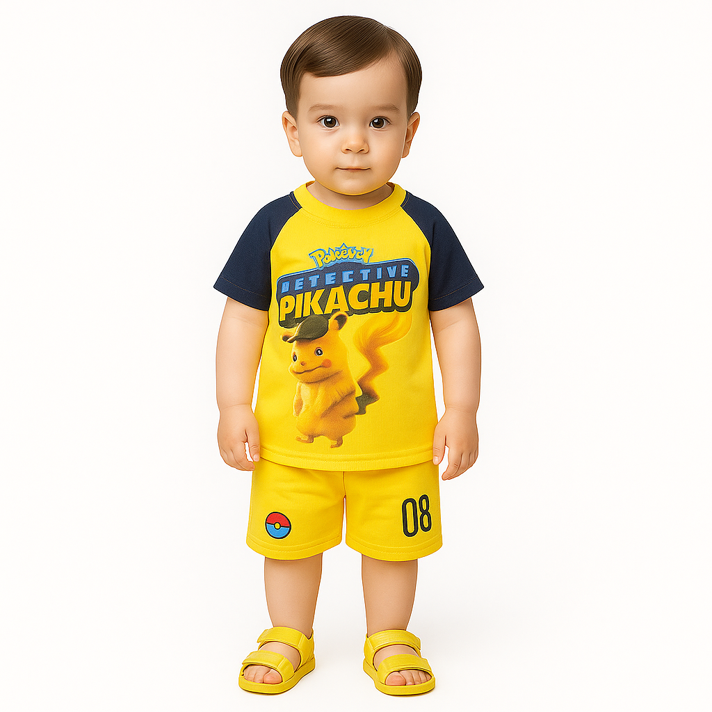 Boys yellow pikachu 2 pc