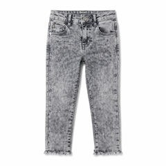 Girls Grey Acid Wash Denim Pant (Last Chance)