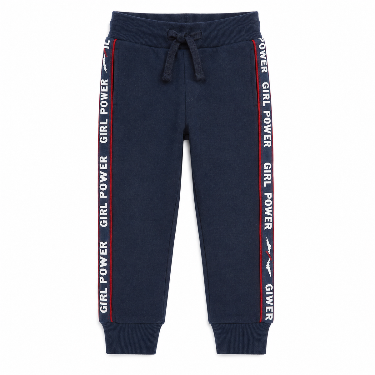 Girls blue girl power trouser