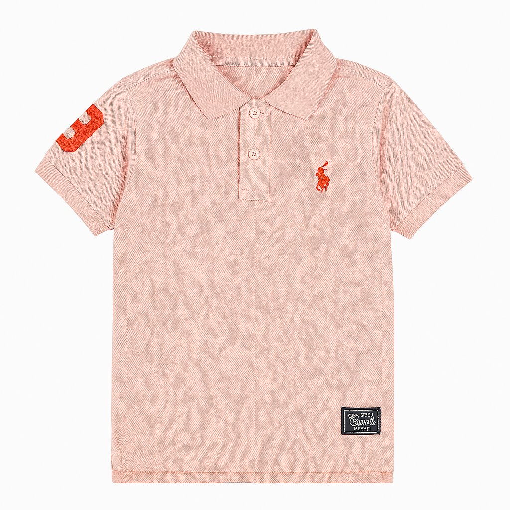 Boys tea pink polo shirt