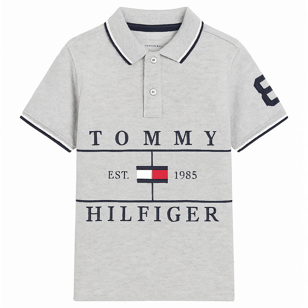 Boys gray Tommy polo shirt