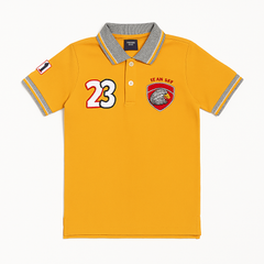 Boys yellow eagle polo shirt
