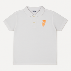 Boys white polo shirt