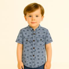 Boys printed casual shirt
