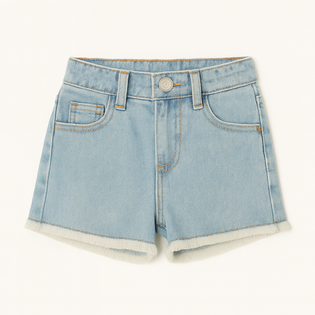 Girls light denim shorts