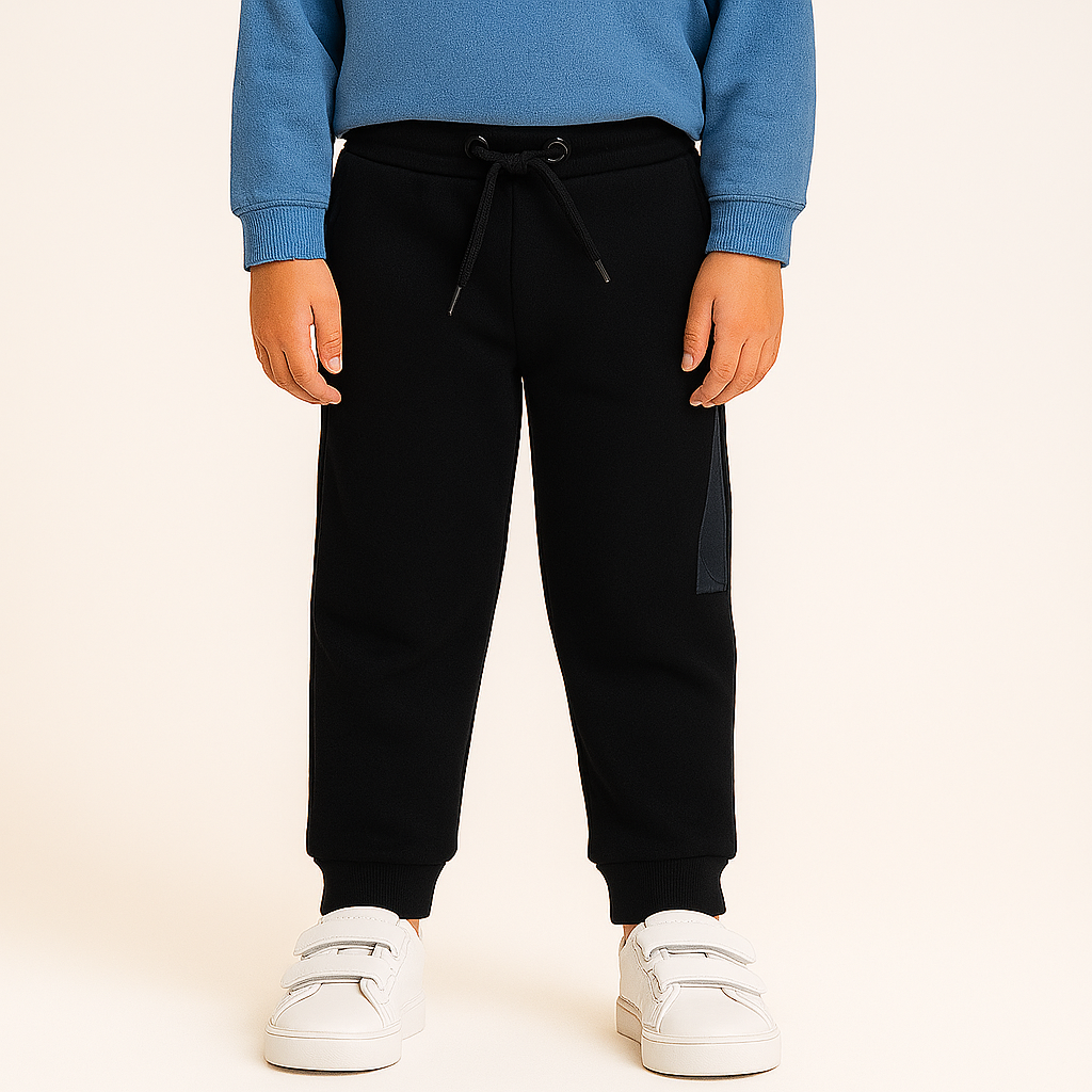 Boys side gray panel trouser