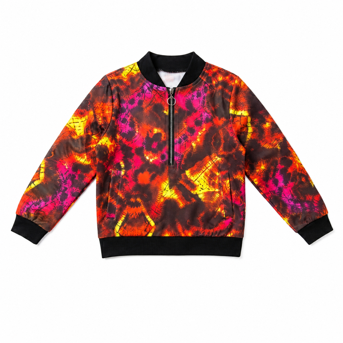 Girls red snake print zipper