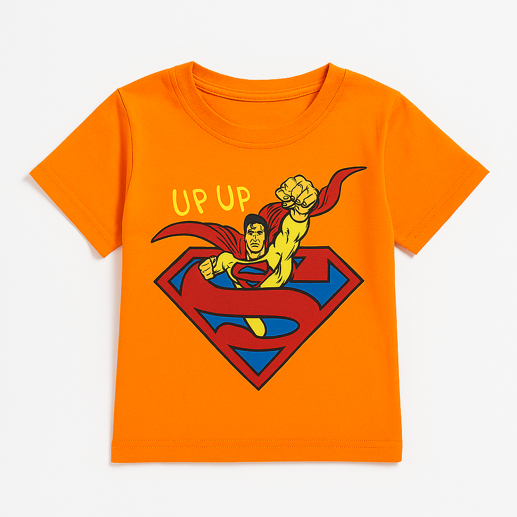 BOYS ORANGE SUPERMAN T-SHIRT