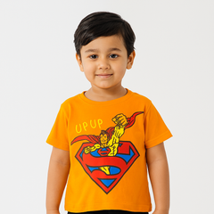 BOYS ORANGE SUPERMAN T-SHIRT