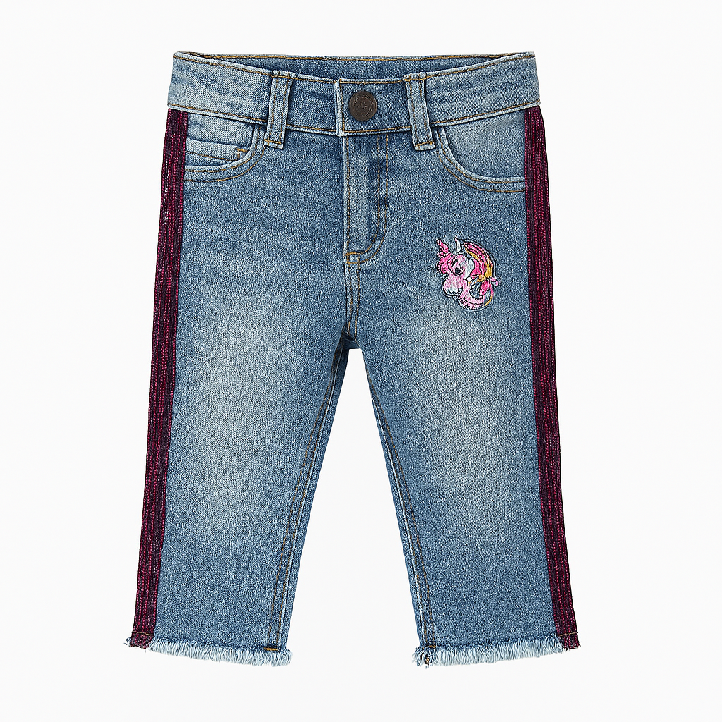 Girls unicorn side stripe pants