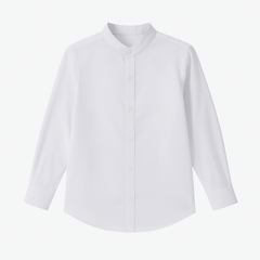 Boys white round neck casual shirt