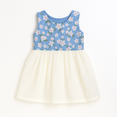Girls blue flower fancy Frock