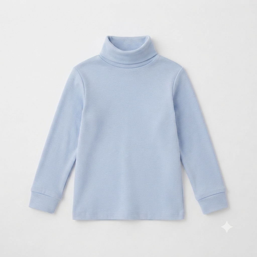 Cloud blue high neck