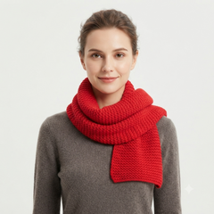 Red wool scarf