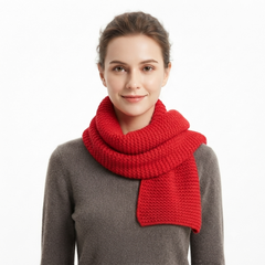 Red wool scarf