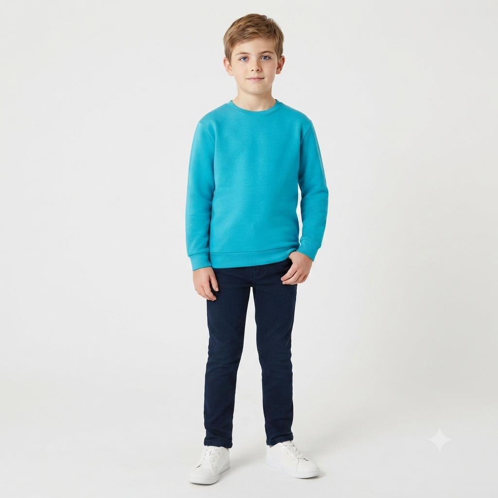 Boys sky blue basic sweatshirt