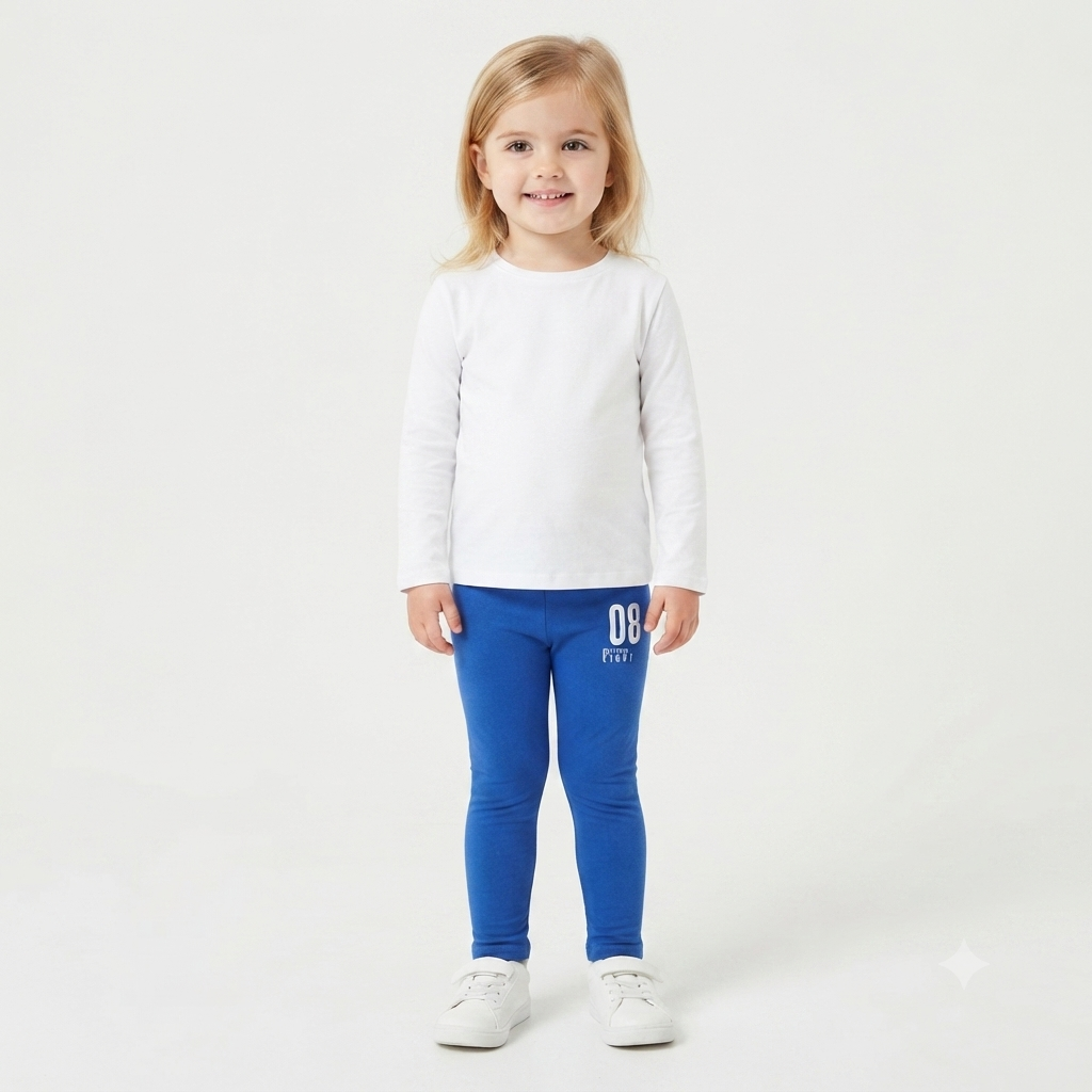 Girls blue double shade 08 trouser