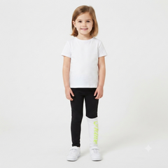 Girls black and white combo tights