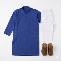BOYS Royal Blue Plain shalwar kameez