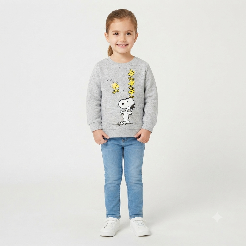 Girls gray snoopy sweatshirt