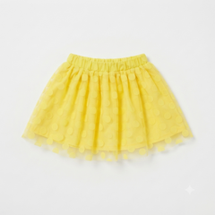 Girls yellow dot net skirt