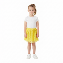 Girls yellow dot net skirt