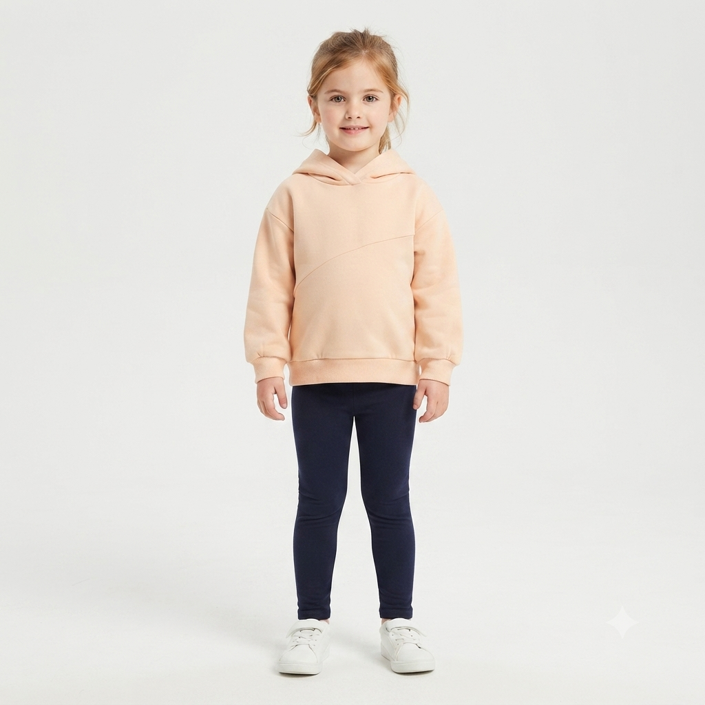 Girls peach net hood