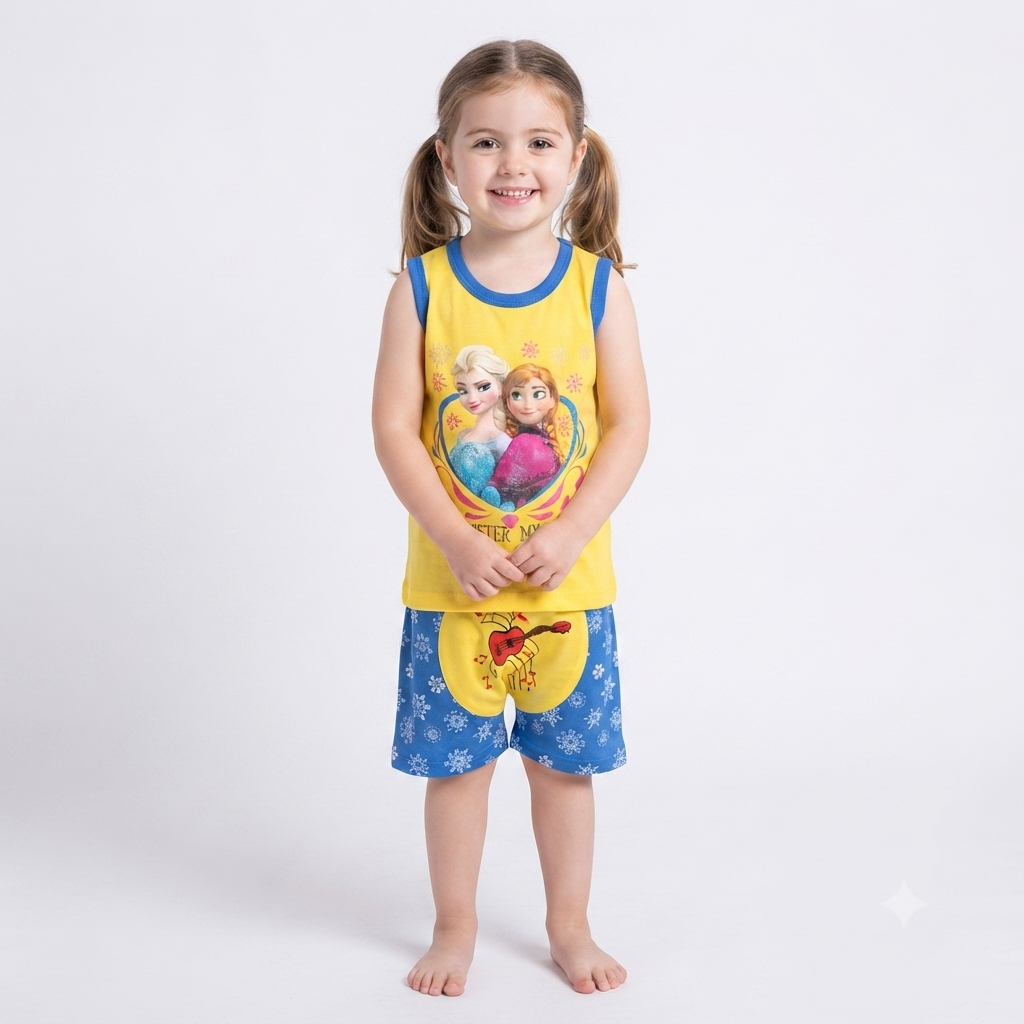 Girls yellow frozen 2 pc