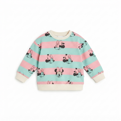 Green and pink lining micky sweatshirt