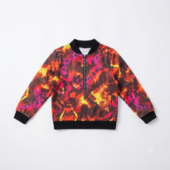 Girls red snake print zipper