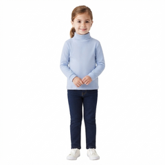 Cloud blue high neck