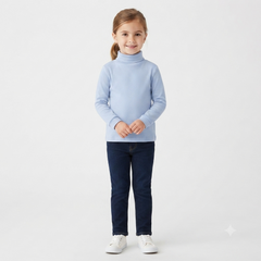 Cloud blue high neck