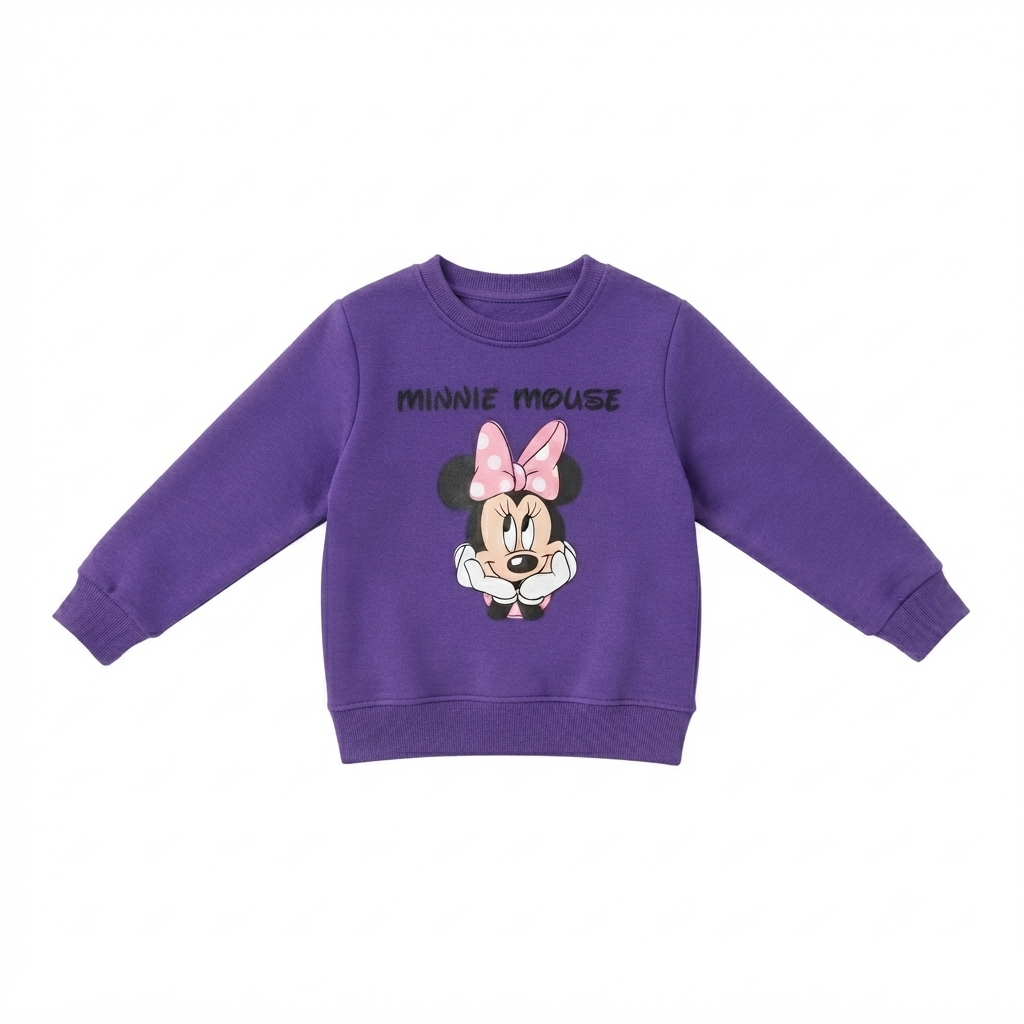 Girls purple mickey mouse sweatshirt (Last Chance)