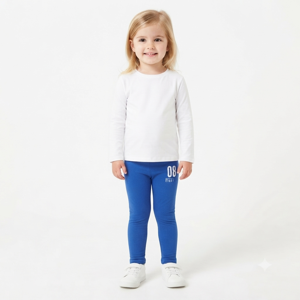 Girls blue double shade 08 trouser