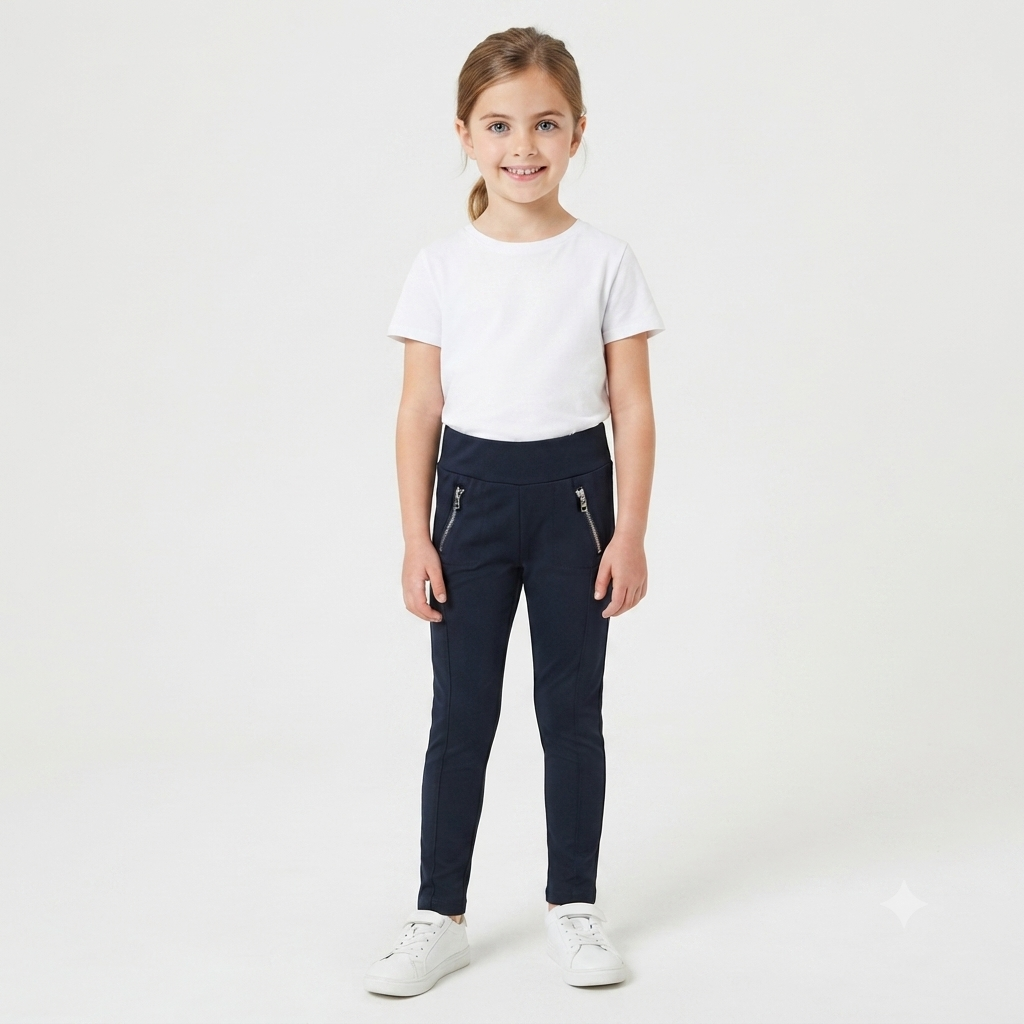 Girls zip style tights