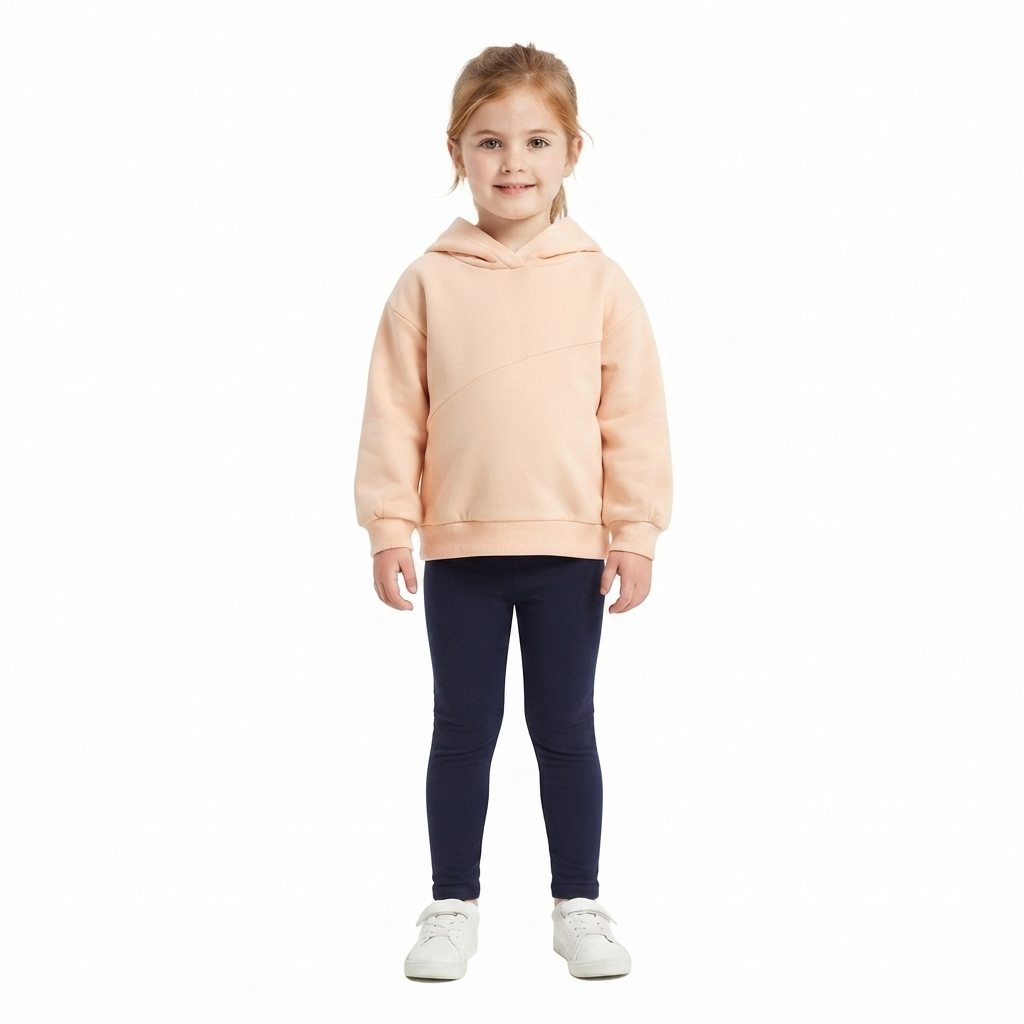 Girls peach net hood