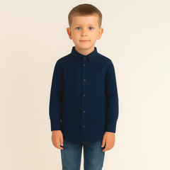 Boys navy blue casual shirt